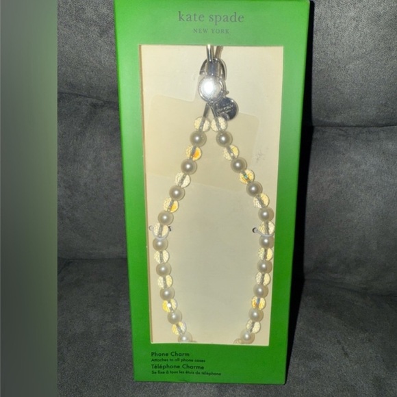 kate spade Accessories - NIB Kate Spade ♠️ Sea Pearl and Gold Phone Charm/Wristlet NWT